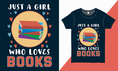 Vintage Book Lover T-shirt Design Vector, Book Lovers Funny T-shirt Vector, Book T-shirts