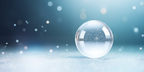 glass ball in the snow