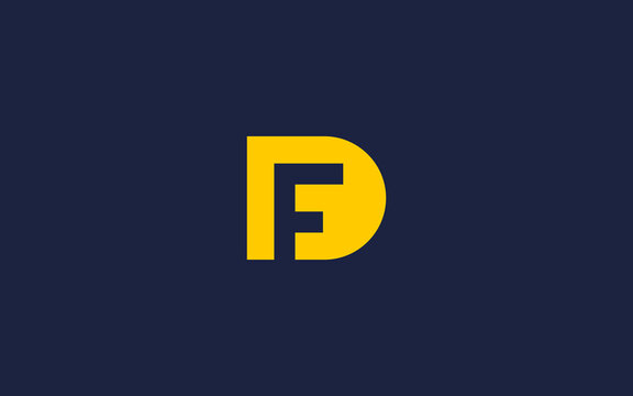 letter df or fd logo icon design vector design template inspiration