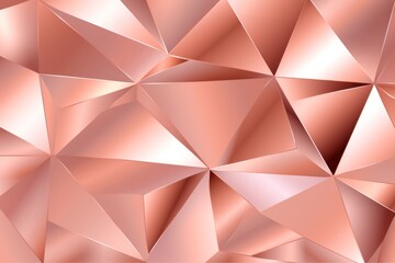 Vector abstract rose gold, triangles background