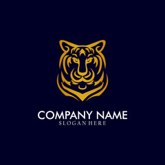 Tiger icon with modern design. Cool lion logo.