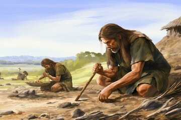 Neolithic Hunter-Gatherers in Search of Food 