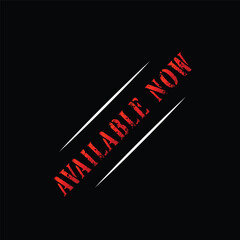 Available Now Grunge Scratched Stamp