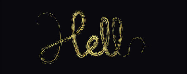 gradient color hello, Hello. Lettering for banner, poster and sticker concept with text Hello. Bright vector Hello on white background. Calligraphic simple logo for banner, poster, web