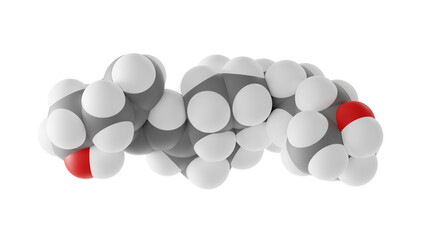 calcifediol molecule, vitamin d, molecular structure, isolated 3d model van der Waals