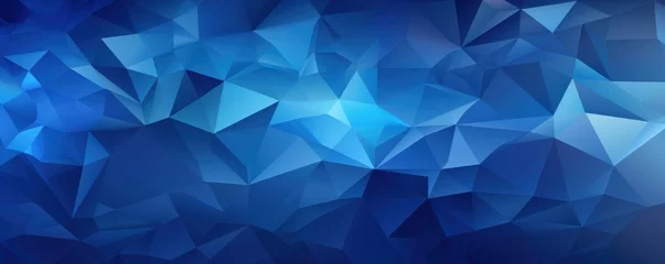 Fotobehang Vector abstract indigo blue, triangles background © GalleryGlider