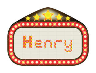 Henry Name Movie Theatre Marquee