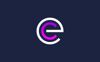 letter ce or ec circle logo icon design vector design template inspiration - obrazy, fototapety, plakaty