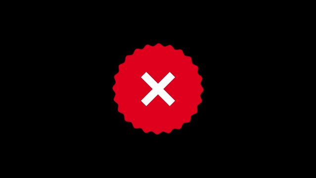 Animation of the red cross icon