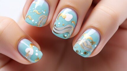 Aesthetic women's nails, manicure