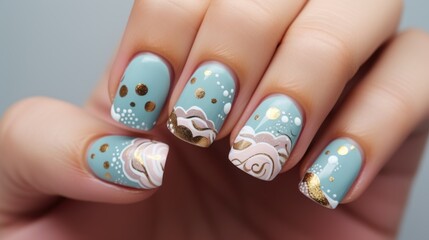 Aesthetic women's nails, manicure