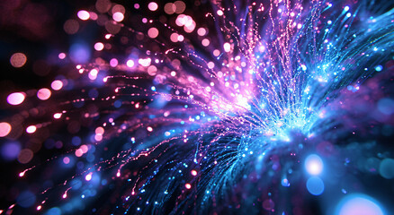 blue and purple fireworks
