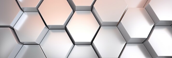 The elegant simplicity of hexagonal tiles creates a sense of organized complexity, ideal for...