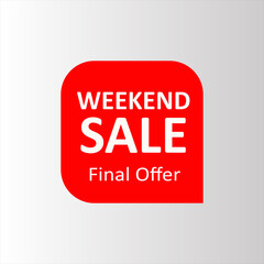 Red Sale Web Banner For WEEKEND SALE