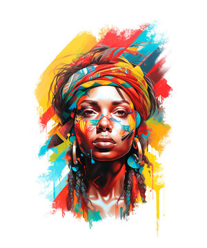 illustration, africa, african woman, rastafari, rasta, reggae