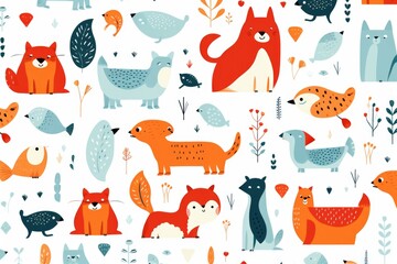 seamless pattern with animals