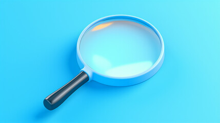 Intriguing 3D Icon Search with Magnifying Glass Zooming In - Technology Exploration Concept on White Background