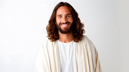 the face of jesus christ on a white background