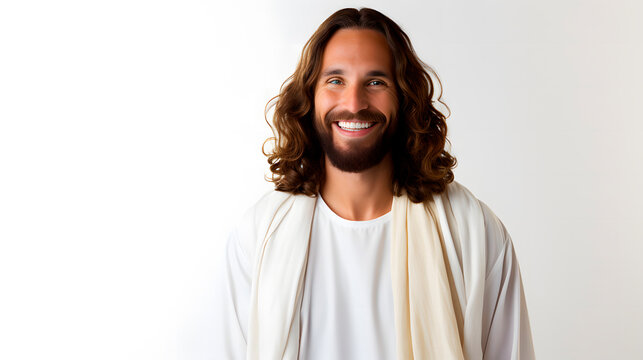 the face of jesus christ on a white background