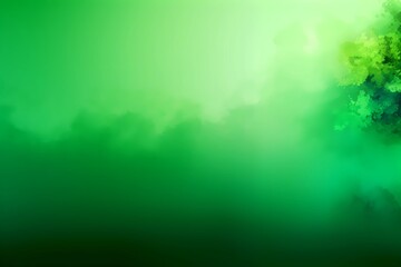 green forest in fog background illustration abstract 