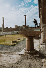 The old ruins of Apollon Temple in Pompeii - 702884631