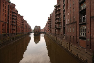 Naklejka premium Hamburg Speicherstadt with Wasserschloss