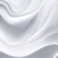 White silk Wave Abstract design for background, White liquid, shiny material, smooth motion