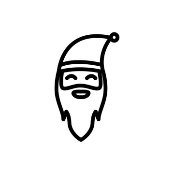 snow bearded line logo icon vector image