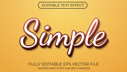Simple editable text effect. Text Style Effect