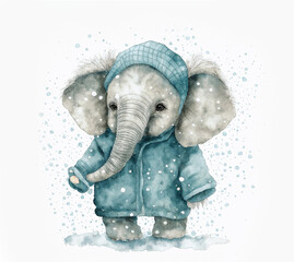 little elephant in a coat