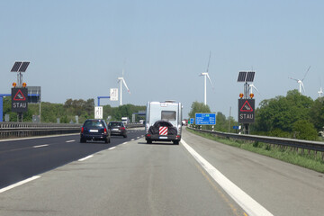 Autobahn A1, Stau im Bereich Bramsche in Richtung Bremen
