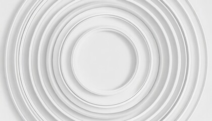 concentric random rotated white ring or circle segments cut out background wallpaper banner flat lay top view from above - obrazy, fototapety, plakaty