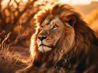 portrait of a lion