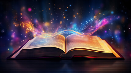Magic book reading for study new skills development