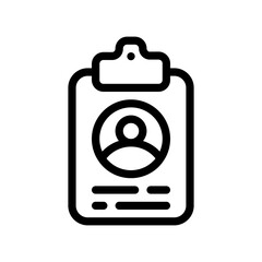 business card line icon