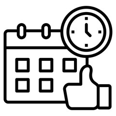 Fototapeta premium Punctuality Icon Element For Design