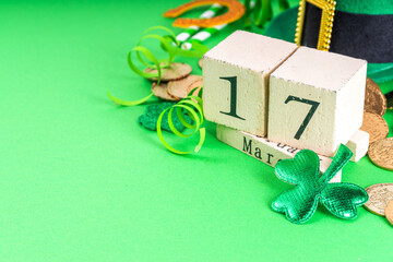 St. Patrick's Day greeting card, party invitation background
