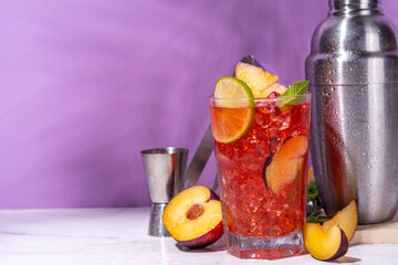 Iced plum tea, or plum lemonade