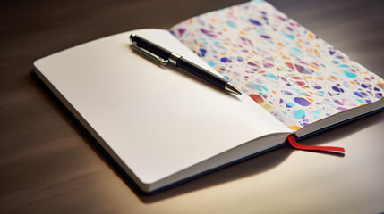 opened notebook calendar with a pen placed on it
 - obrazy, fototapety, plakaty