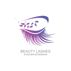 Beauty lashes logo design for women fashion with creative concept