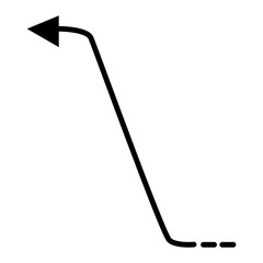 Arrow doodle hand drawn abstract with transparent background