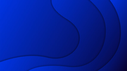 Fototapeta premium Deep blue ocean background with papercut wave style