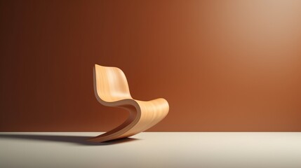 Fototapeta premium A Simple Wooden Chair on a Floor