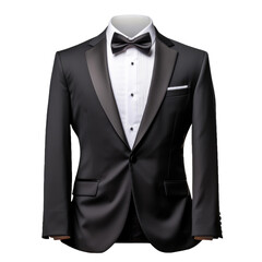 Tuxedo suit mockup isolated on white or transparent background