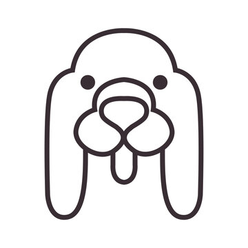 hound dog line logo design vector image