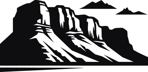 Grand Canyon vector logo. Vector and illustration. AI generated illustration.