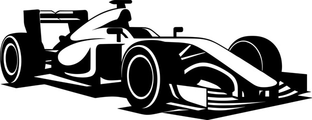 Naklejka premium Fastest racecar vector F1 formula 1 car vector detail a high speed car. AI generated illustration.
