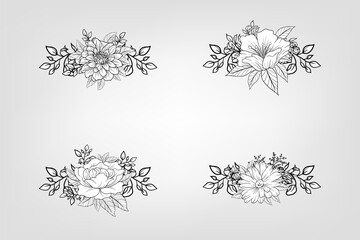 Floral Flower Foliage Arrangement Wreath