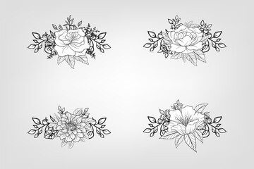 Floral Flower Foliage Arrangement Wreath