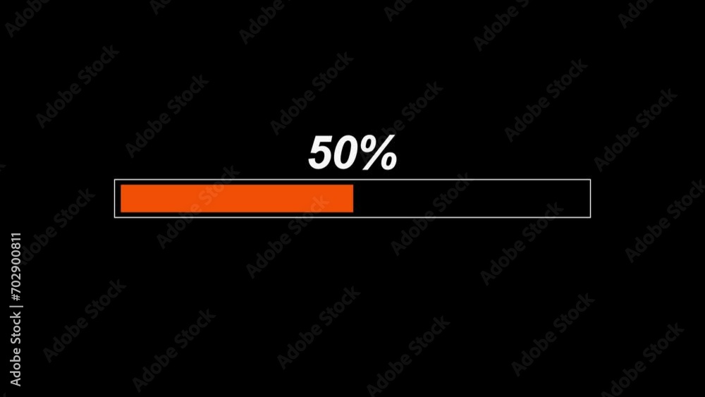 Poster loading bar background video design 0 to 100 percent.